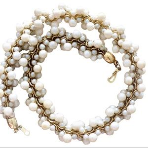 FAUX BRAID PEARL CHOKER